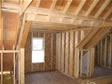 Unfinished rafter system of a third story attic area of an in Monmouth County, Manasquan, NJ modular home